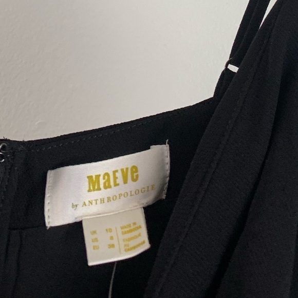 NWT Anthropologie Maeve Sleeveless Magdalena Sleeveless Crepe Jumpsuit Black - Picture 5 of 7